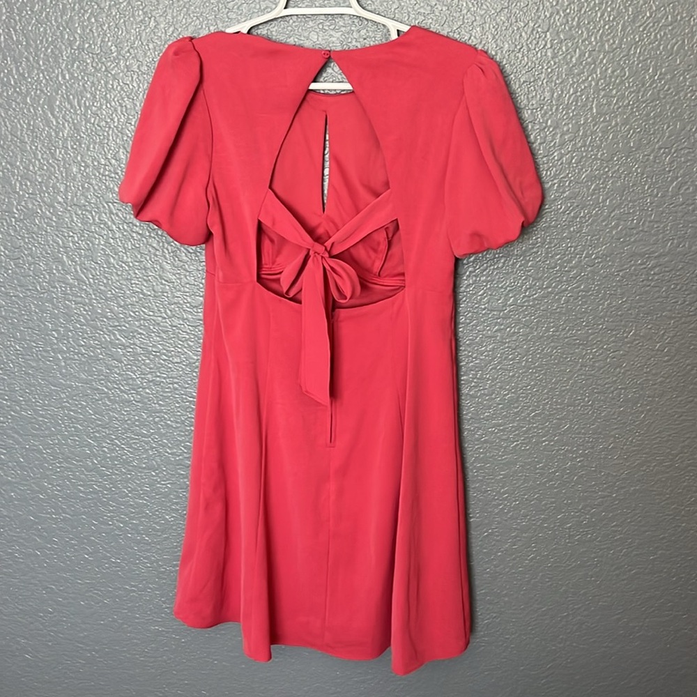 City studio puffy sleeve open back size 7 dress